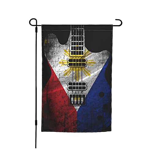 Dekorative Fahnen Gitarre Mit Philippinischer Flagge Indoor Flagge Uv-Beständig Feiertage Flags Langlebig Banner Sign Für Home Indoor Feiertage 30X45 cm von haikoushichenghaoyueshangmaoyouxiangongsi2