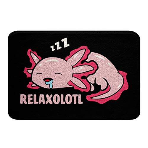 Bodenmatte Kleinkind-Niedliches Axolotl Salamander Kawaii Ozean-Sealife-Reptil-Tier Teppich Antibakterielle Badematten Weicher Badematte Für Schlafzimmer Haushalt Küche 50X80Cm von haikoushiheqianlishangmaoyouxiangongsi1