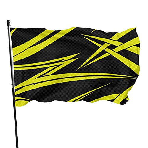 Fahne Schwarz Und Gelb, Polyester Gartenflagge Witterungsbeständiges Flagge Für Außenbereich Paraden Feiern,3X5Ft von haikoushiheqianlishangmaoyouxiangongsi1