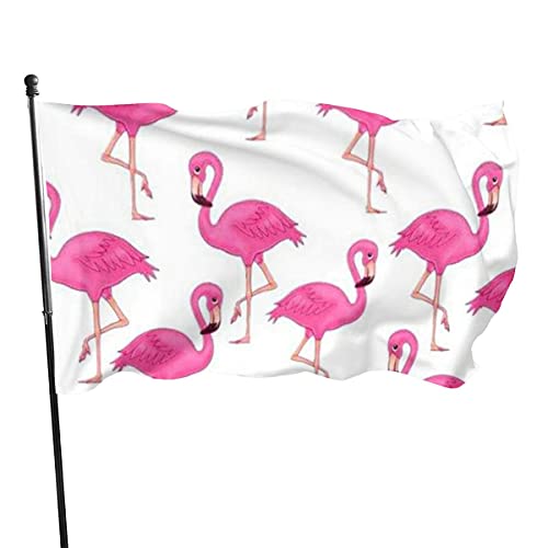 Fahnenkette Flaggen Rosa Flamingo, Uv-Beständig Gartenflaggen Premium Haus Hof Flagge Für Parade Aktivitäten Party,3X5Ft von haikoushiheqianlishangmaoyouxiangongsi1
