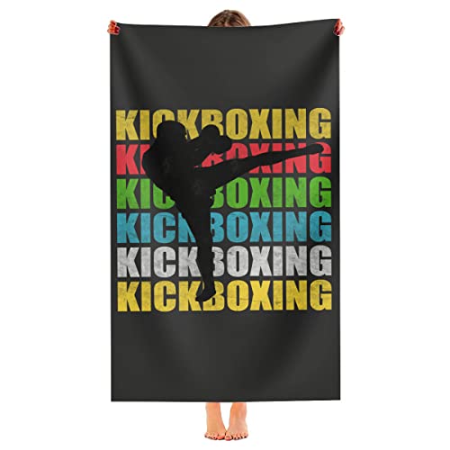 Strandtuch Retro-Kickboxen Handtuch Pflegeleicht Schwimmhandtücher Saugfähig Sporthandtücher Für Yoga Pool Pool 80X130Cm von haikoushiheqianlishangmaoyouxiangongsi1