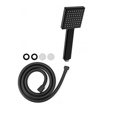 Schwarz Slim Duschkopf nicht glänzend 1 Modus Dusche mit Brauseschlauch 1,5 m Slim Hochdruck Duschkopf Regenfall Handheld Wasser Sparen Badezimmer Handbrause von Hairstore