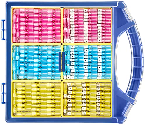 haisstronica 560-teiliges Schrumpf-Flachstecker-Set, AWG 22–10 männliche und weibliche Flachstecker, Schnelltrenn-Kabelstecker-Set haisstronica 560-teiliges Schrumpf-Flachstecker-Set, AWG 22–10 männliche und weibliche Flachstecker, Schnelltrenn-Kabelstecker-Set von haisstronica