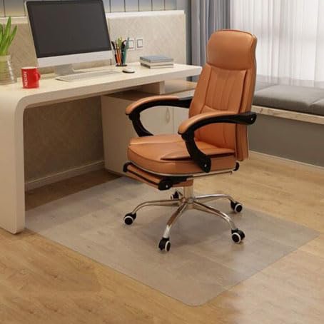 haiyusm Office Chair Underlay Suitable for Parquet, Laminate, Carpet, Tiles & Hard Floors - Desk Chair Mat 1.5mm 100 cm x 80 cm (80cm×100cm) von haiyusm