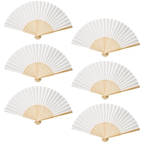 6 Stück Faltbare Fächer Handfächer, Fächer Weiß Faltfächer Handfächer, Hochzeitsdeko Fan Wand Dekoration Faltbar, Papierfächer Hand Fan Gastgeschenk Fächer, Handfächer Weiß DIY Faltfächer 6 Stück Faltbare Fächer Handfächer, Fächer Weiß Faltfächer Handfächer, Hochzeitsdeko Fan Wand Dekoration Faltbar, Papierfächer Hand Fan Gastgeschenk Fächer, Handfächer Weiß DIY Faltfächer von halercay