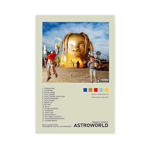 Astroworld Travis Scott Albumcover-Poster, Leinwand, Poster, Schlafzimmer, Dekoration, Landschaft, Büro, Raumdekoration, Geschenk, 30 x 45 cm Astroworld Travis Scott Albumcover-Poster, Leinwand, Poster, Schlafzimmer, Dekoration, Landschaft, Büro, Raumdekoration, Geschenk, 30 x 45 cm von halfac