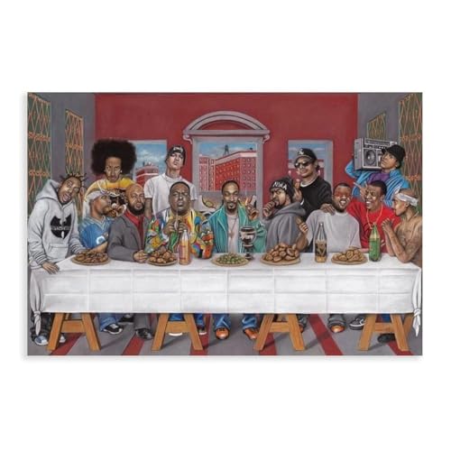 Hip-Hop-Musik-Rapper-Sternlegende Das letzte Abendmahl, Leinwand-Poster, Schlafzimmer, Dekoration, Landschaft, Büro, Raumdekoration, Geschenk, 40 x 60 cm Hip-Hop-Musik-Rapper-Sternlegende Das letzte Abendmahl, Leinwand-Poster, Schlafzimmer, Dekoration, Landschaft, Büro, Raumdekoration, Geschenk, 40 x 60 cm von halfac