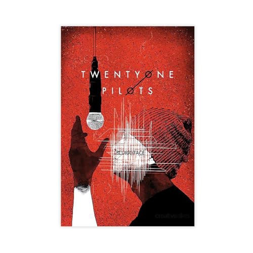 Music Group Twenty Poster & One Pilots Blurryface Musikalbum Cover Schlafsaal Schlafzimmer Wandkunst Deco Poster (1) Leinwand Poster Wandkunst Dekor Druck Bild Gemälde für Wohnzimmer Schlafzimmer von halfac