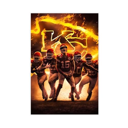 Wandposter "The Kansas City Chiefs of The National Football League" (NFL), Schlafsaal, Schlafzimmer, Wandkunst, Poster, Leinwand, Poster, Schlafzimmer, Dekoration, Landschaft, Büro, Raumdekoration, von halfac