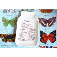 Große Keramik Einmachglas Löffel Rest Platte Mit Handgeschriebenem Familienrezept - Familienerbstück Rezeptkarte Geschenkverpackung Erhältlich von hallesophiagifts