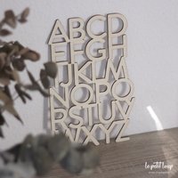 Alphabet Aus Holz I Abc Wandbild Geschenk Zur Einschulung Schulstart von hallopetitloup