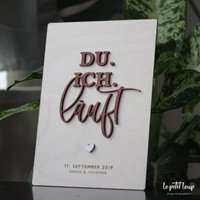 Familienschild "Du Ich Läuft"/Personalisiert Name Datum Individuell Geschenk Für Paare Brautpaar Jahrestag Verlobung Geburtstag Hochzeit Familienschild "Du Ich Läuft"/Personalisiert Name Datum Individuell Geschenk Für Paare Brautpaar Jahrestag Verlobung Geburtstag Hochzeit von hallopetitloup
