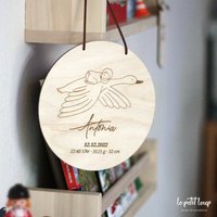 Holzschild Baby Gans Mit Name Und Geburtsdaten I Wanddekoration Wandbild Geburtstafel Kinderzimmer von hallopetitloup