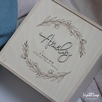 Personalisierte Erinnerungskiste Baby | Name 3D Erinnerungsbox Floral Erinnerungen Aufbewahren Holzkiste Kind Geschenk Geburt Personalisierte Erinnerungskiste Baby | Name 3D Erinnerungsbox Floral Erinnerungen Aufbewahren Holzkiste Kind Geschenk Geburt von hallopetitloup