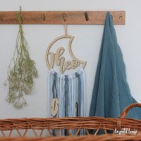 Personalisierter Traumfänger Mond Mit Name/Namensschild Für Kinderzimmer Geschenk Frischgebackene Eltern Babygeschenk von hallopetitloup