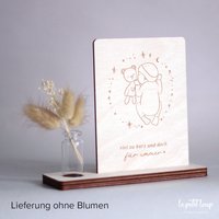 Trauergeschenk Holzkarte "Viel Zu Kurz Und Doch Für Immer" I Holzschild Trost Sternenkind Trauer von hallopetitloup