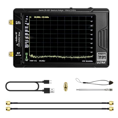 HamGeek New TinySA ULTRA+ ZS-406 Spektrumanalysator 100kHz-5,4GHz, Handheld Frequenzanalysator Signal Generator mit 4inch Display, 32GB Speicherkarte und integrierter 5000 mAh Akku HamGeek New TinySA ULTRA+ ZS-406 Spektrumanalysator 100kHz-5,4GHz, Handheld Frequenzanalysator Signal Generator mit 4inch Display, 32GB Speicherkarte und integrierter 5000 mAh Akku von hamgeek