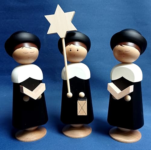 Große 20cm Kurrende - 3er Figuren Set - hergestellt in Seiffen - Feine Handarbeit aus dem Erzgebirge von hand.kunst.ERZ