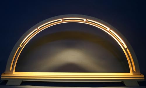 LED Schwibbogen Leerbogen modern, unbestückt 52cm x 26cm - zum selbst bestücken - Handwerkskunst aus dem Erzgebirge von hand.kunst.ERZ