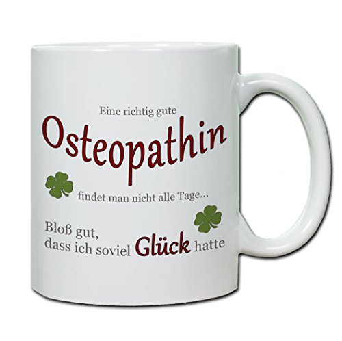 Tasse mit Spruch Eine richtig gute Osteopathin findet man nicht alle Tage, Keramik von handmade-in-nb by ComProjekt Foto
