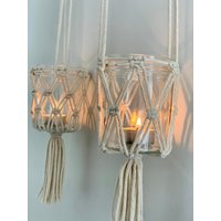 Makramee Hängewindlicht | Windlicht Deko von handmadeMRA