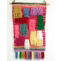 Boho Wollteppich Aus Wolle Gewebter Teppich | 50cm X 90cm von handmadebyfofo
