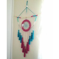 Rosa Türkis Quaste Girlande Für Boho Schlafzimmer Und Kinderzimmer Dekor von handmadebyfofo