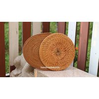 Sale Bali Rattan Set in Naturbraun, Set, Platzset, Boho, Geschenkideen | 2 Sets 1 von handmadekiddo