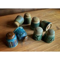Handgemachtes Salz - Und Pfefferstreuer Set, 2-Teiliges Keramik, Steinzeug, Verschiedene Designs von handmariepottery