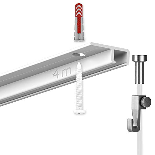 hang-it 4 Meter Deckenschienen - Galerieschienen - Bilderschienen Komplett Set 2 x 2m hang-it 4 Meter Deckenschienen - Galerieschienen - Bilderschienen Komplett Set 2 x 2m von hang-it
