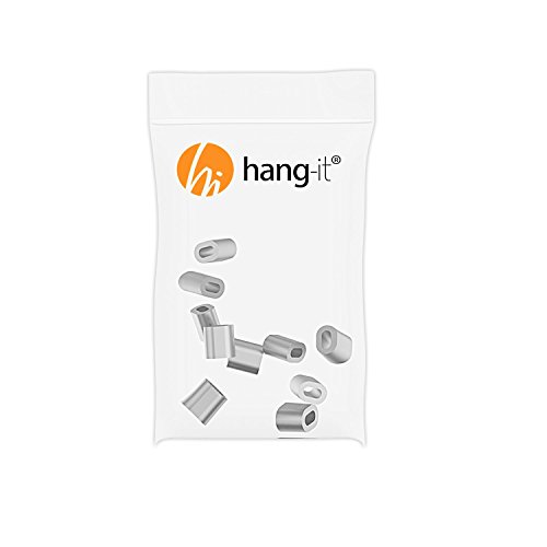 hang-it 10 x Pressöse für 1,5 mm Ø Perlonseile oder Stahlseile von hang-it