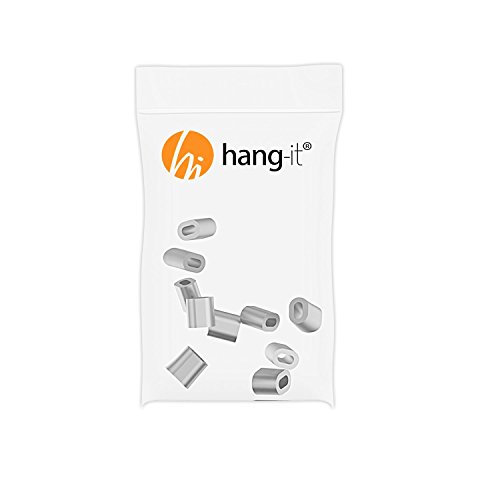 hang-it 10 x Pressöse für 1,5 mm Ø Perlonseile oder Stahlseile von hang-it