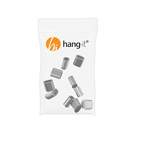 hang-it 10 x Pressöse für 2 mm Ø Perlonseile oder Stahlseile von hang-it