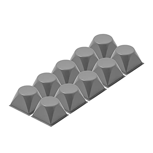 hang-it Premium Wandpuffer in grau- Set 10 Stück Abstandshalter aus Gummi - selbstklebend - 20,6mm x 13,2mm von hang-it