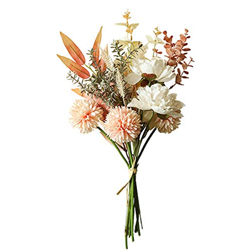 Kunstblumen Blumen Hortensien Künstliche Blumen, Kunstblumen Wie Echt Trockenblumen Pflanzen Deko für Heimdekoration und Hochzeit von hanlongyu