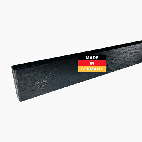 hannes.design Magnet Messerhalter 52cm Holz lokal handgemacht, konkurrenzlos starke Magnete, Kleben/Schrauben (mit Logo, 360mm - schwarze Eiche) von hannes.design