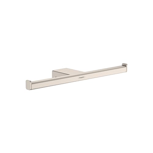Hansgrohe AddStoris Moderner Toilettenpapierhalter aus gebürstetem Nickel, 41748820 von hansgrohe