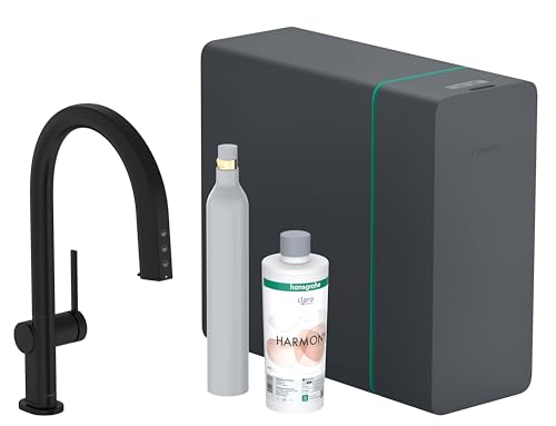 Hansgrohe Aqittura M91 Küchenmischer, Starter Set, SodaSystem 210, ausziehbar bis 76cm, 1jet, sBox, 76806, Farbe: Schwarz Matt Hansgrohe Aqittura M91 Küchenmischer, Starter Set, SodaSystem 210, ausziehbar bis 76cm, 1jet, sBox, 76806, Farbe: Schwarz Matt von hansgrohe