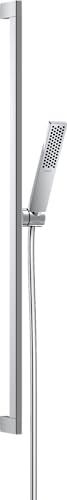 hansgrohe wassersparendes Duschset Pulsify E, Sparduschkopf 5l/min (EcoSmart+) mit Brausestange 90cm, Schlauch und Halterung, Stabhandbrause mit 1 Strahlart, Chrom von hansgrohe