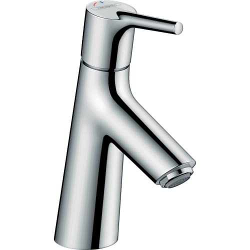 hansgrohe Waschtischarmatur Talis S, Wasserhahn Bad mit Auslauf Höhe 80 mm, Badarmatur wassersparend, Chrom von hansgrohe