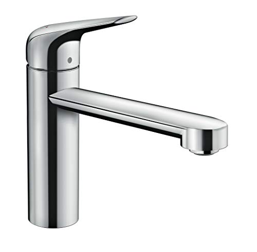 hansgrohe Küchenarmatur Niederdruck (Wasserhahn Küche 360° schwenkbar, für Niederdruck, hoher Komfort-Auslauf 120mm, Standardanschlüsse) Chrom von hansgrohe