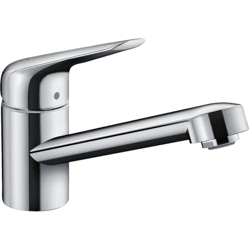 hansgrohe Küchenarmatur (Wasserhahn Küche 360° schwenkbar, hoher Komfort-Auslauf 100mm, Standardanschlüsse) Edelstahl Finish von hansgrohe