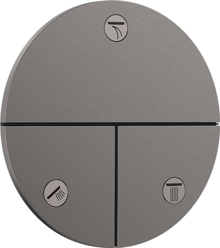 hansgrohe ShowerSelect Comfort S - Ventil für Unterputz-Montage von ShowerSelect Comfort Thermostaten (3 Verbraucher), Brushed Black Chrome von hansgrohe