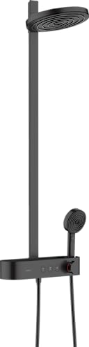 hansgrohe wassersparendes Duschsystem Pulsify S, Brausekopf 260mm, Duschset mit Thermostat, Sparduschkopf (EcoSmart), Schlauch, Duschstange, Regendusche (Kopfbrause) mit 2 Strahlarten, Matttschwarz hansgrohe wassersparendes Duschsystem Pulsify S, Brausekopf 260mm, Duschset mit Thermostat, Sparduschkopf (EcoSmart), Schlauch, Duschstange, Regendusche (Kopfbrause) mit 2 Strahlarten, Matttschwarz von hansgrohe
