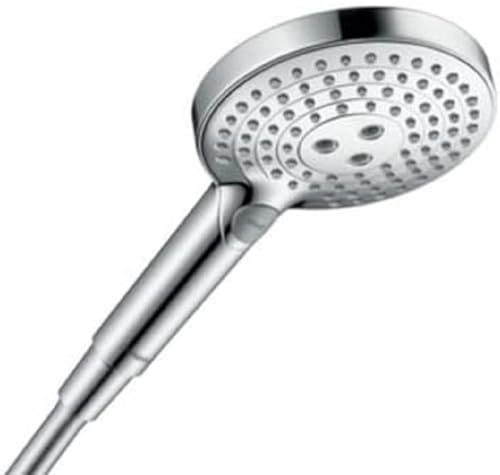 hansgrohe Raindance Select S - Duschkopf, Handbrause mit 3 Strahlarten (inkl. PowderRain), runde Duschbrause (⌀ 120 mm), Brausekopf mit Antikalk-Funktion, Brushed Bronze von hansgrohe