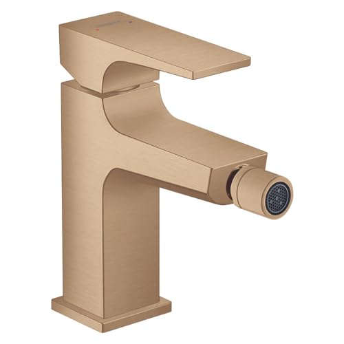 hansgrohe 32520140 Metropol Hebelgriff und Push-Open Ablaufgarnitur Brushed Bronze Einhebel-Bidetmischer von hansgrohe