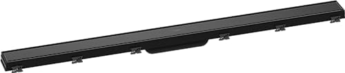 hansgrohe Fertigset Duschrinne RainDrain Match, Abflussrinne 1000mm, Bodenablauf Dusche mit höhenverstellbarem Rahmen, Schwarz hansgrohe Fertigset Duschrinne RainDrain Match, Abflussrinne 1000mm, Bodenablauf Dusche mit höhenverstellbarem Rahmen, Schwarz von hansgrohe