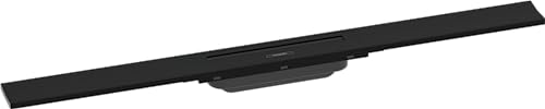 hansgrohe Fertigset Duschrinne RainDrain Flex, Abflussrinne 800mm, Bodenablauf Dusche kürzbar, Mattschwarz von hansgrohe