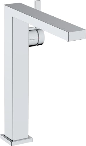 hansgrohe Tecturis E - Waschtischarmatur ohne Ablauf, energiesparend (CoolStart), Wasserhahn Bad mit Auslauf Höhe 243 mm, Mischbatterie Waschbecken wassersparend (EcoSmart+), Chrom, 73072000 von hansgrohe