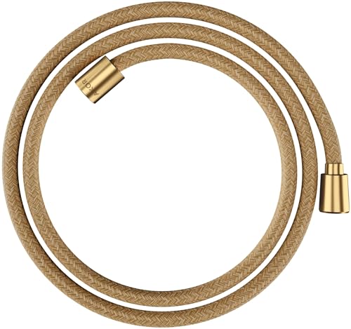 hansgrohe AXOR ShowerSolutions Textilbrauseschlauch, 2000mm, konische und zylindrische Mutter, 28290, Farbe: Brushed Gold Optic von hansgrohe